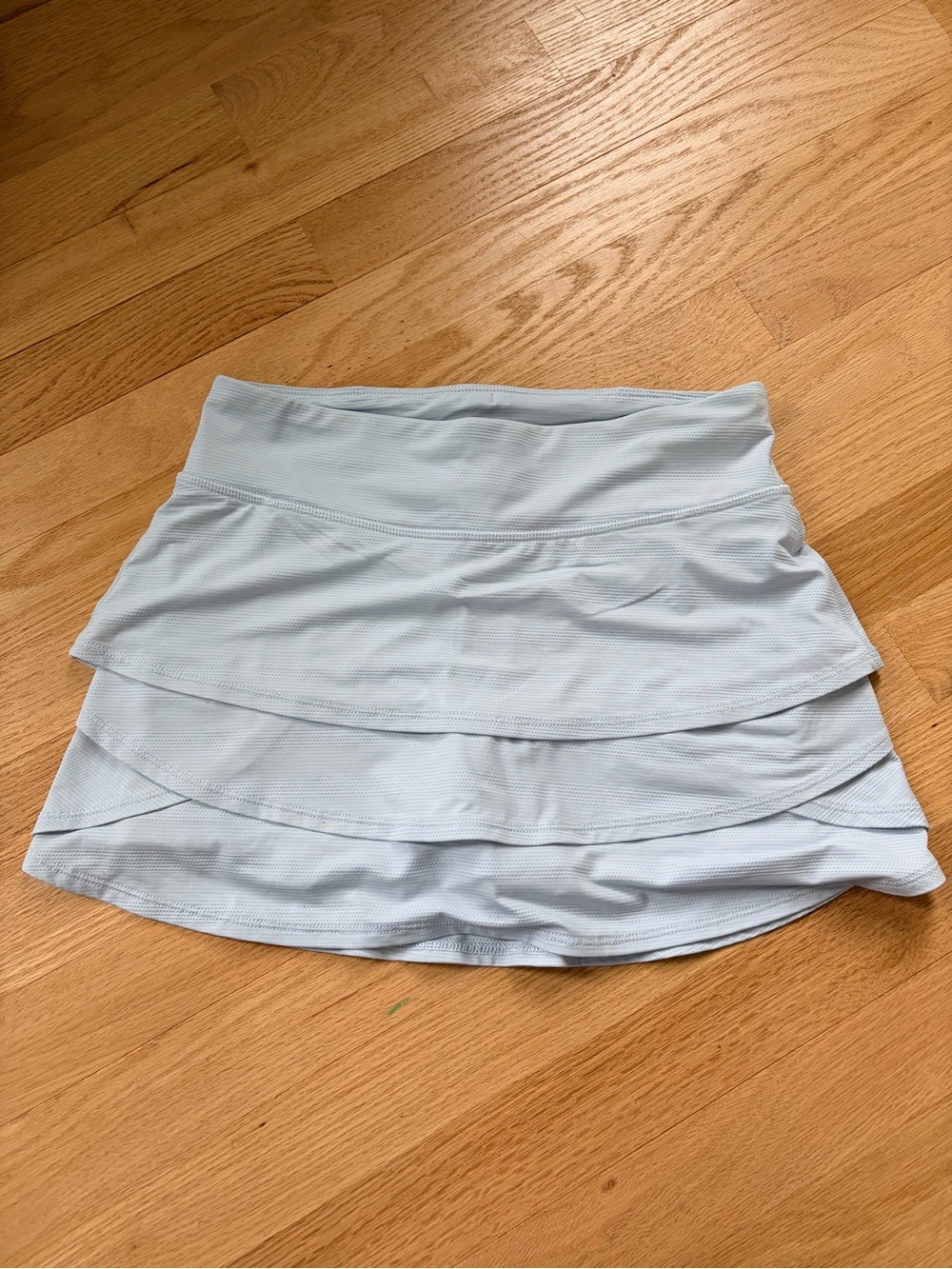 Athleta Girl Swing Skort Skirt Girls XL Light Gray Tiered Athletic Tennis